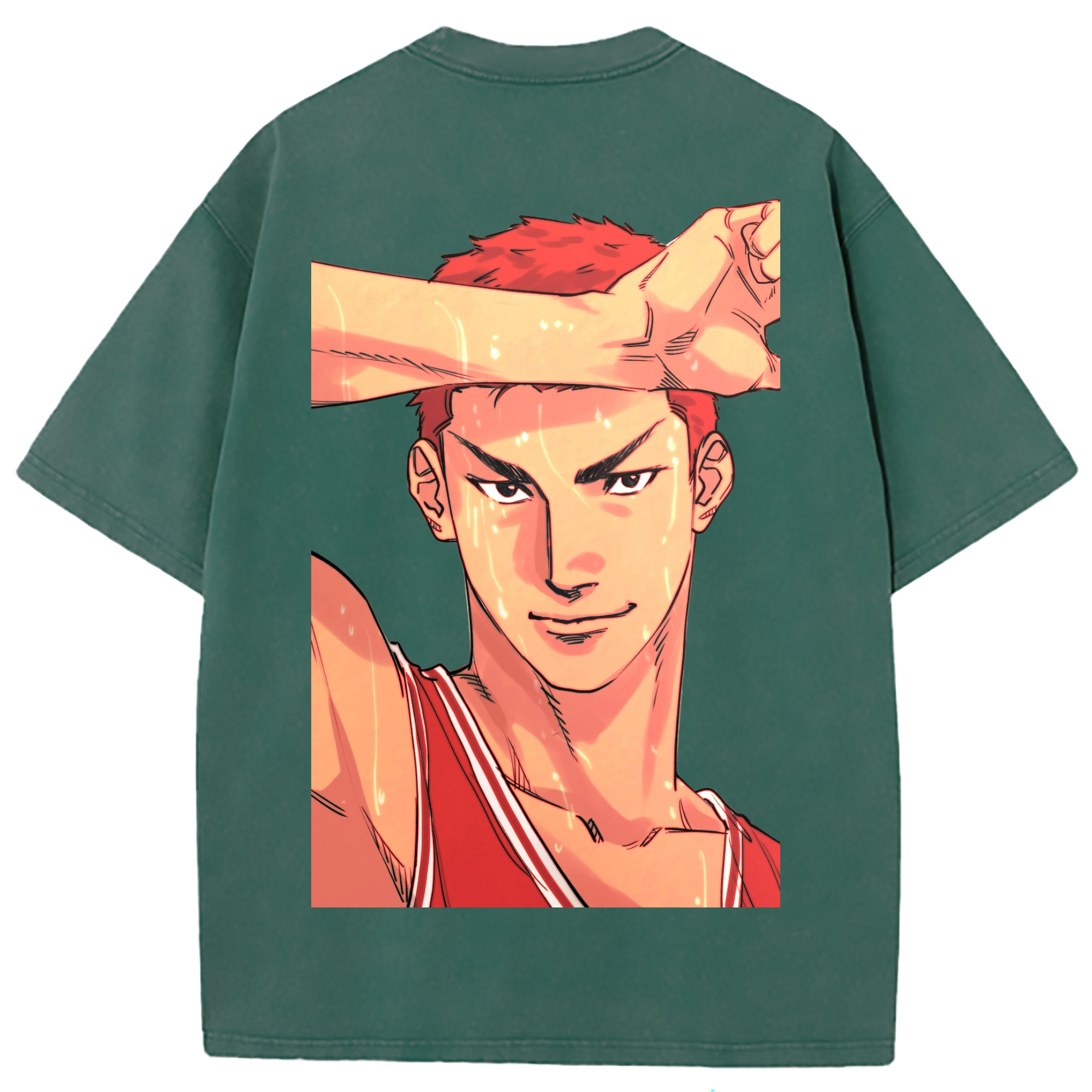（画像用） SLAM DUNK／スラムダンク 綿100% ヴィンテージ風 半袖Tシャツ（背面プリント）